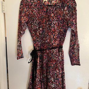 Maje Black Floral Dress